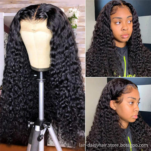 Brazilian Hair Kinky Curly  HD Lace  Wig 100%  Human Hair 150% density 13x4 Thin Transparent HD Lace Frontal Closure Wigs